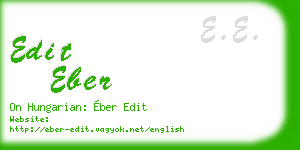 edit eber business card